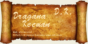 Dragana Kecman vizit kartica